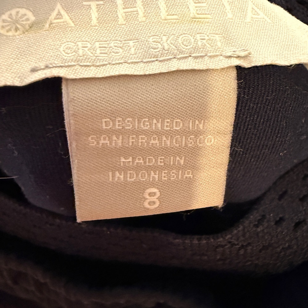 Athleta Trekkie Skirt Navy Blue Sz 8 - Picture 2 of 4